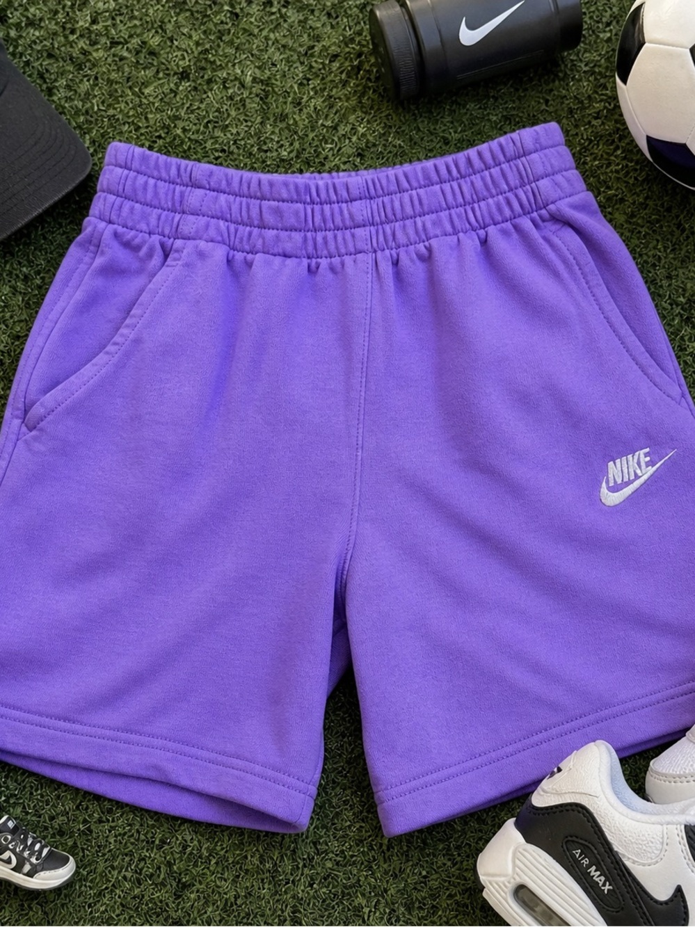 Nike purple sweat shorts Youth L